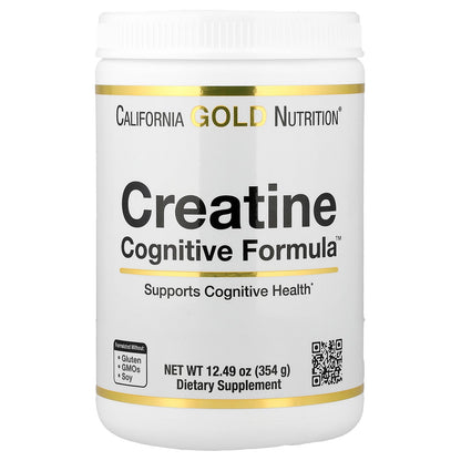 California Gold Nutrition, Creatine Cognitive Formula™, with L-Leucine, Blueberry, Coconut & Grape Extract, 12.49 oz (354 g)