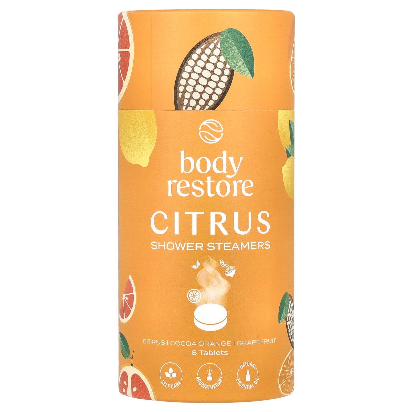 Body Restore, Shower Steamers, Citrus, 6 Tablets, 5.3 oz