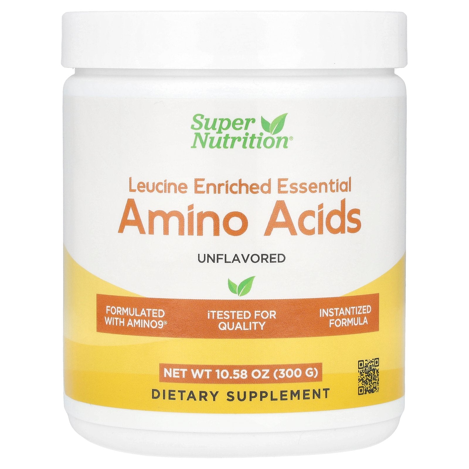 Super Nutrition, Leucine Enriched Essential Amino Acids with  L-Leucine, L-Lysine, L-Threonine, and L-Isoleucine, Unflavored, 10.58 oz (300 g)