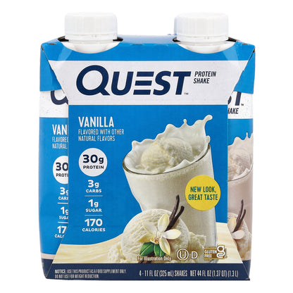 Quest Nutrition, Protein Shake, Vanilla, 4 Shakes, 11 fl oz (325 ml) Each