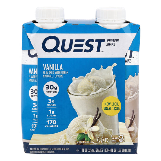 Quest Nutrition, Protein Shake, Vanilla, 4 Shakes, 11 fl oz (325 ml) Each