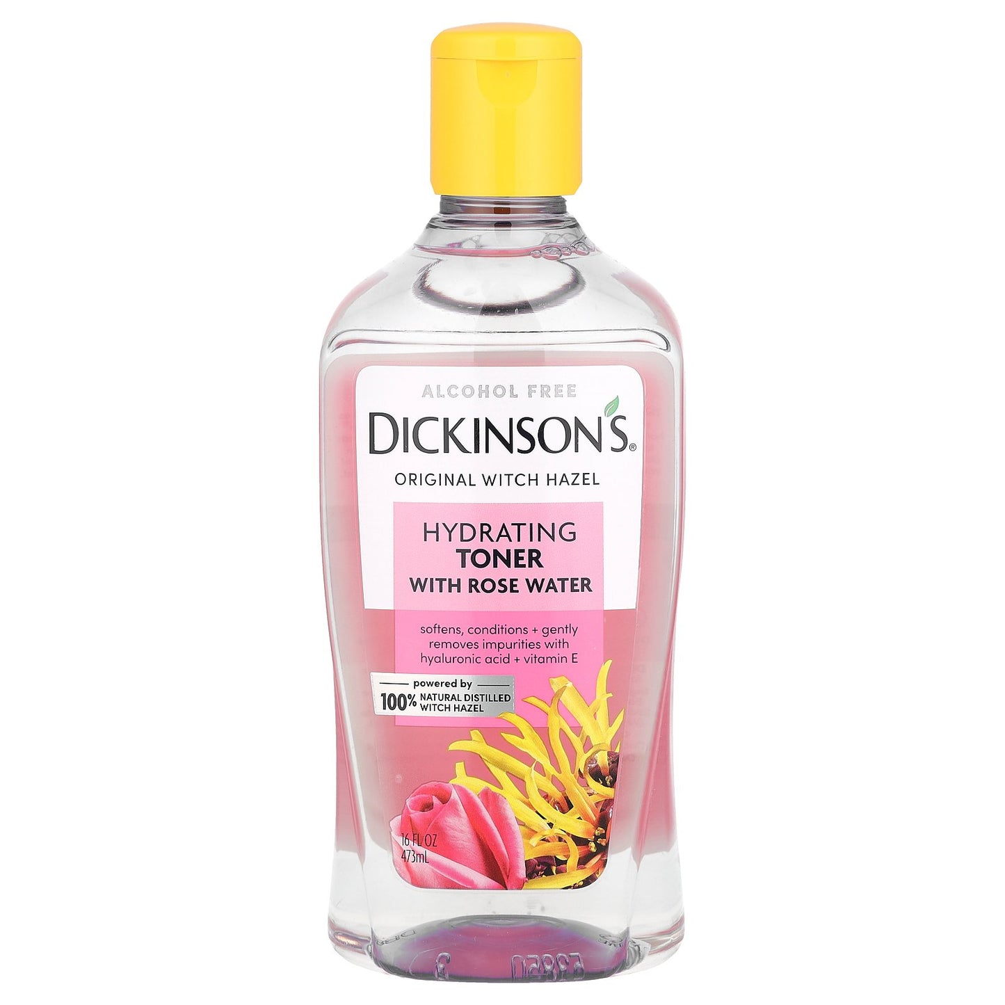 Dickinson Brands, Original Witch Hazel, Hydrating Toner with Rosewater, Alcohol Free, 16 fl oz (473 ml)