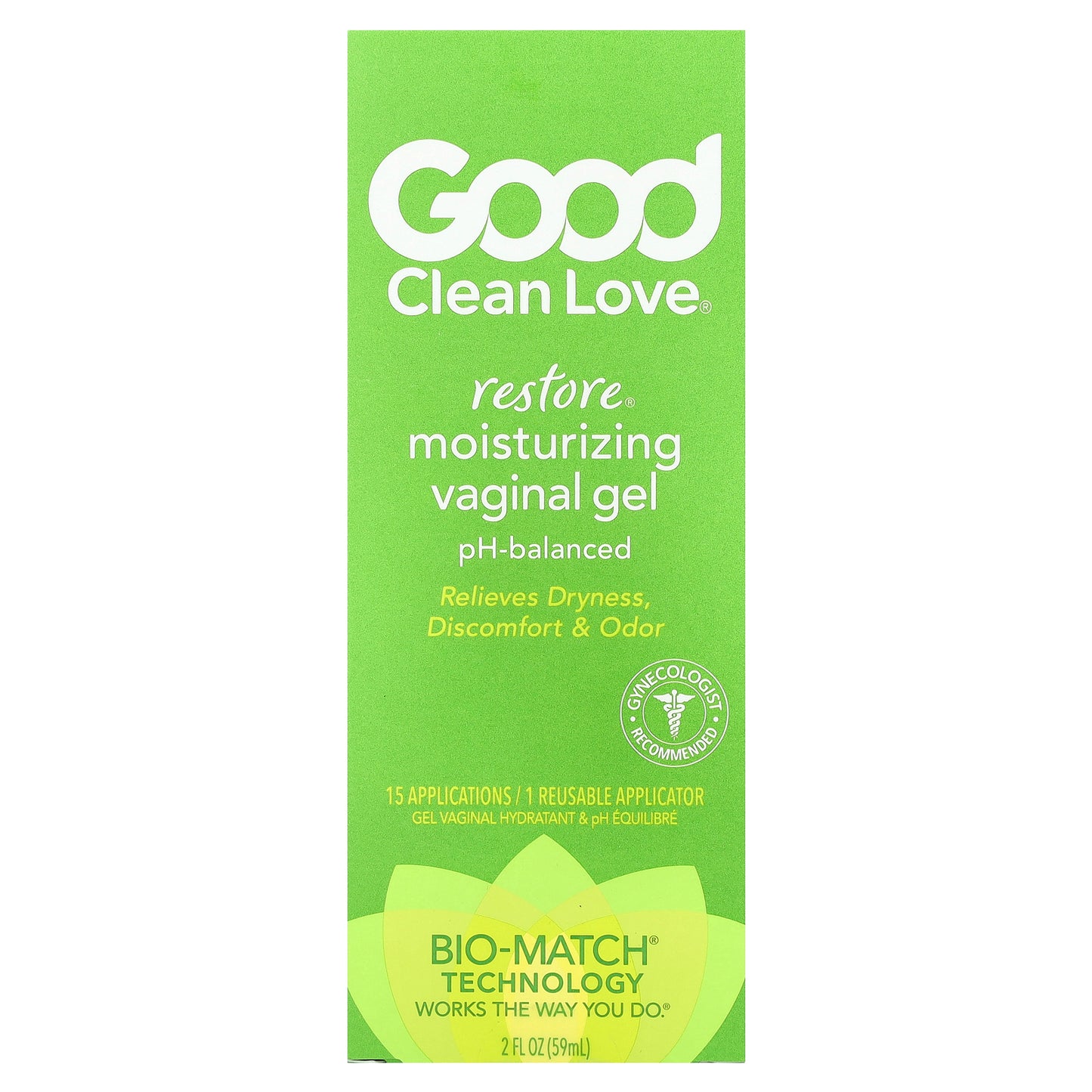 Good Clean Love, Restore®, Moisturizing Vaginal Gel, 2 fl oz (59 ml)