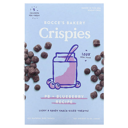 Bocce's Bakery, Crispies, PB + Blueberry Recipe, 10 oz (283 g)