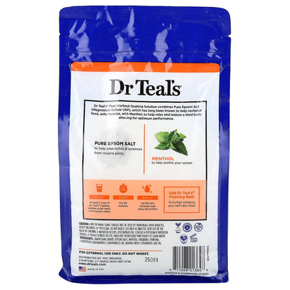 Dr. Teal's, Pure Epsom Salt Soaking Solution, Pre & Post Workout, Menthol & Essential Oils, 3 lbs (1.36 kg)