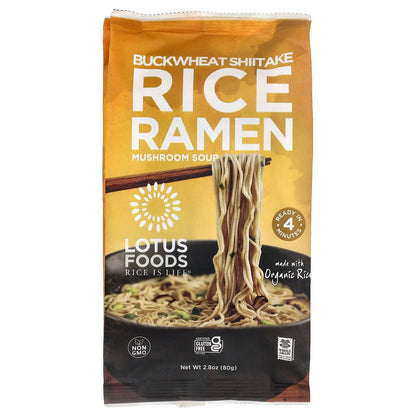 Lotus Foods, Buckwheat Shiitake Rice Ramen, Mushroom Soup, 2.8 oz (80 g)