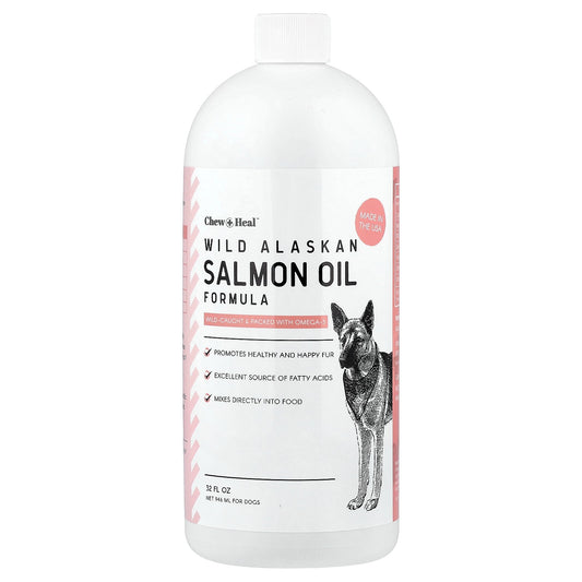Chew + Heal, Wild Alaskan Salmon Oil Formula, For Dogs, 32 fl oz (946 ml)