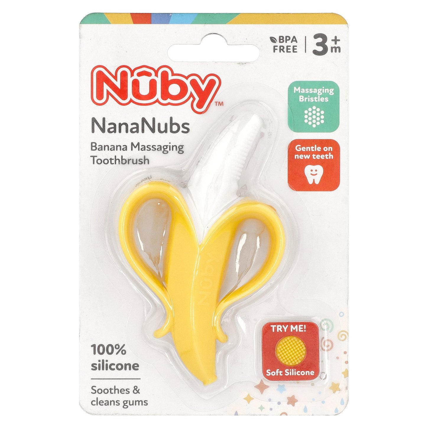 Nuby, NanaNubs Banana Massaging Toothbrush, 3+ Months, 1 Brush
