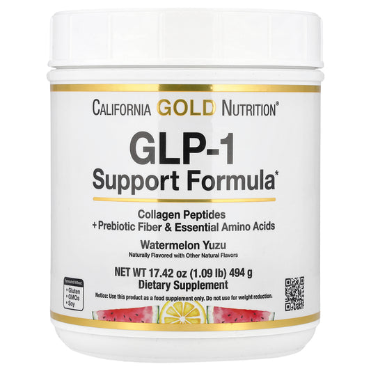 California Gold Nutrition, GLP-1 Support Formula, Watermelon Yuzu, 1.09 lb (494 g)