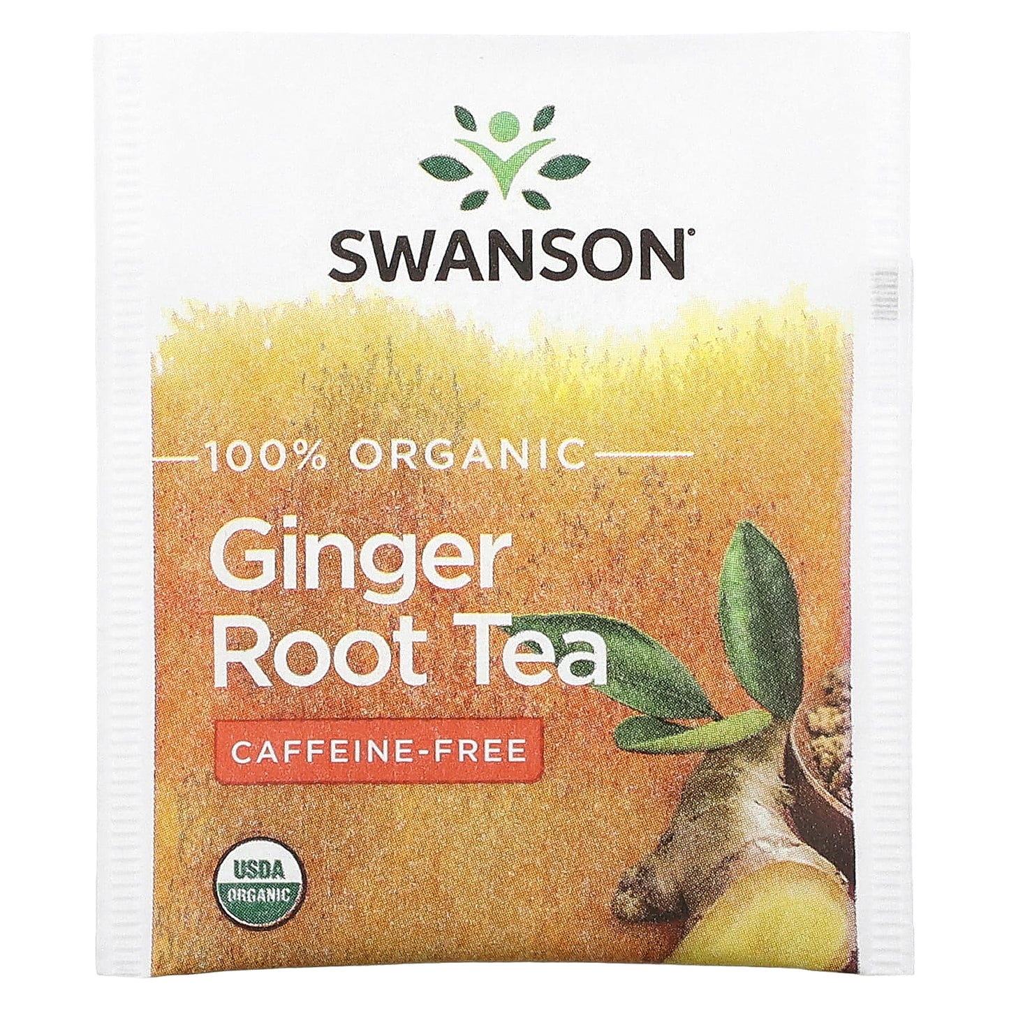 Swanson, 100% Organic Ginger Root Tea, Caffeine-Free, 20 Tea Bags, 1.4 oz (40 g)