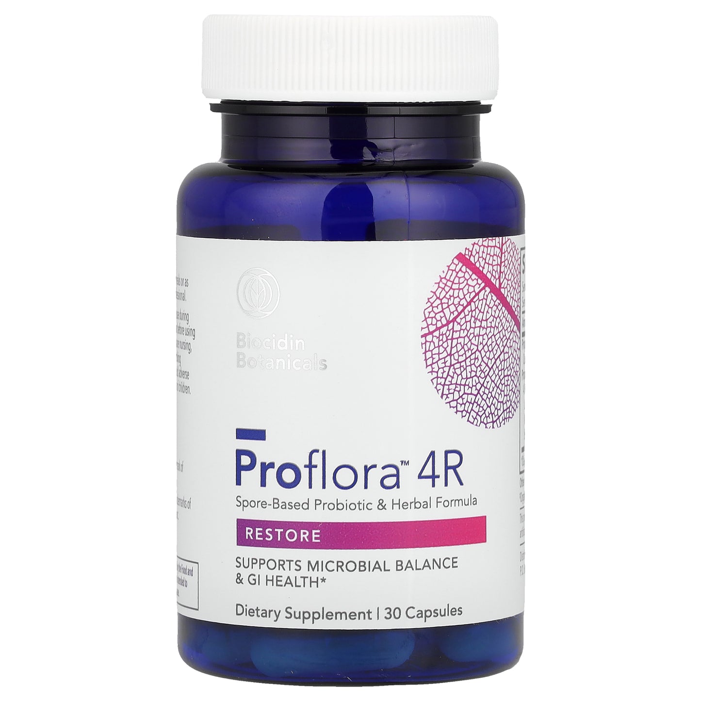 Biocidin Botanicals, Proflora™ 4R, Spore-Based Probiotic & Herbal Formula, 30 Capsules