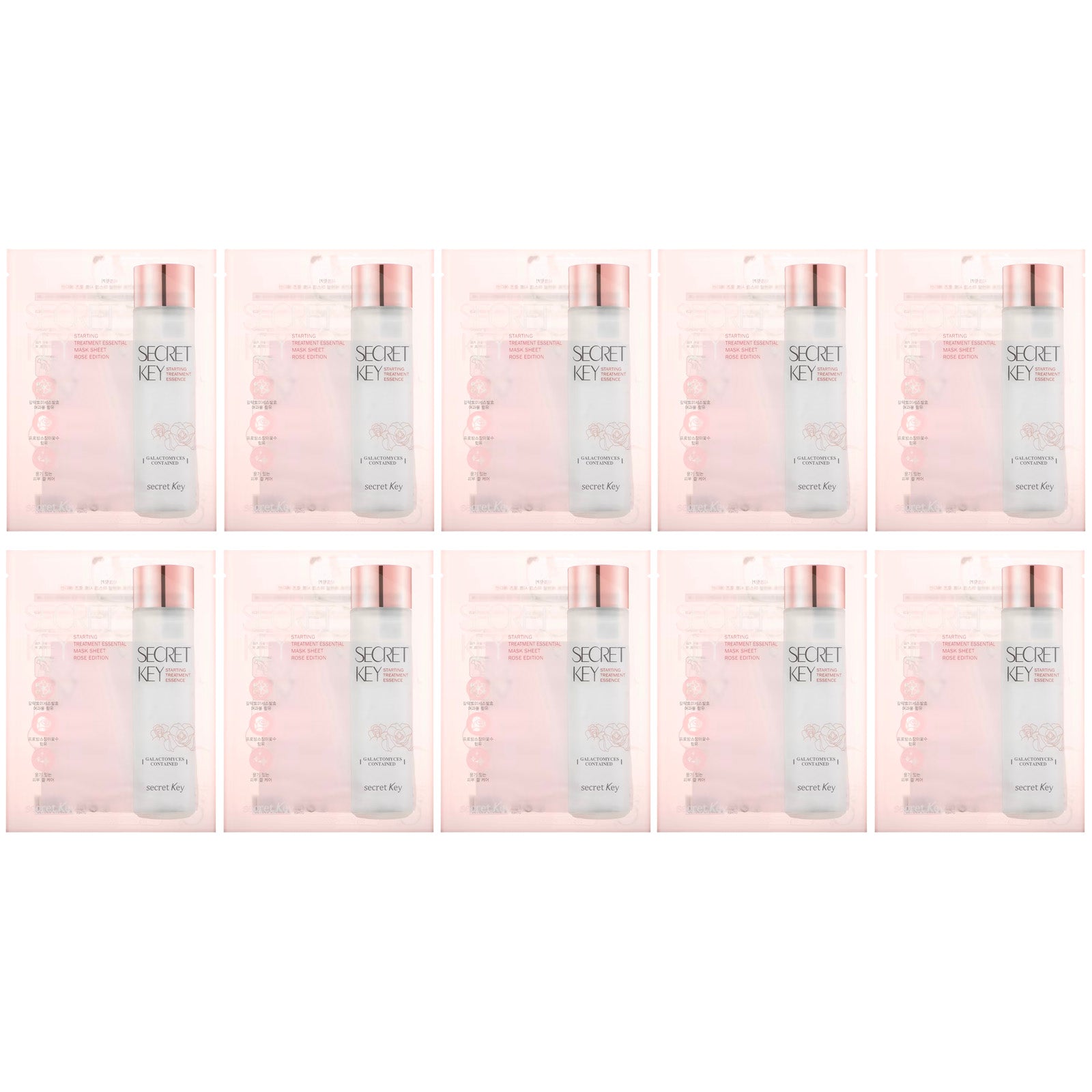 Secret Key, Starting Treatment Essential Beauty Mask Sheet, Rose Edition, 10 Sheets, 1.05 oz (30 g) Each