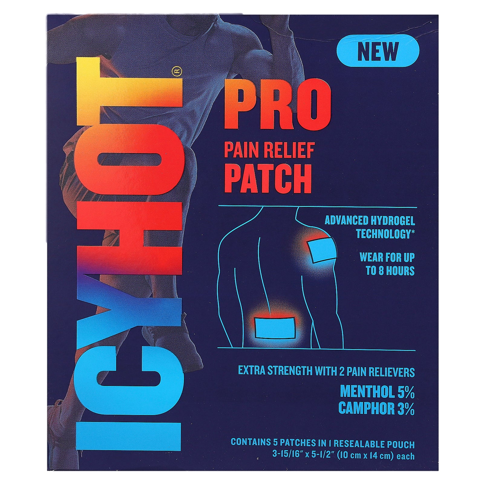 Icy Hot, Pro Pain Relief Patch , 5 Patches