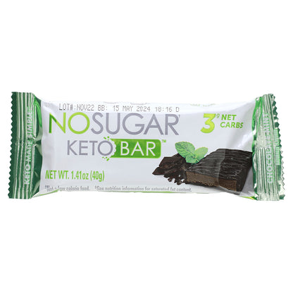 No Sugar Company, Keto Bar, Chocolate Mint, 12 Bars, 1.41 oz (40 g) Each