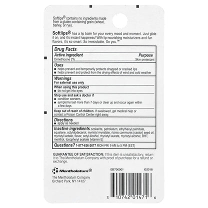 Softlips, Lip Protectant, Cherry, Raspberry, Vanilla, 3 Pack, 0.07 oz (2 g) Each