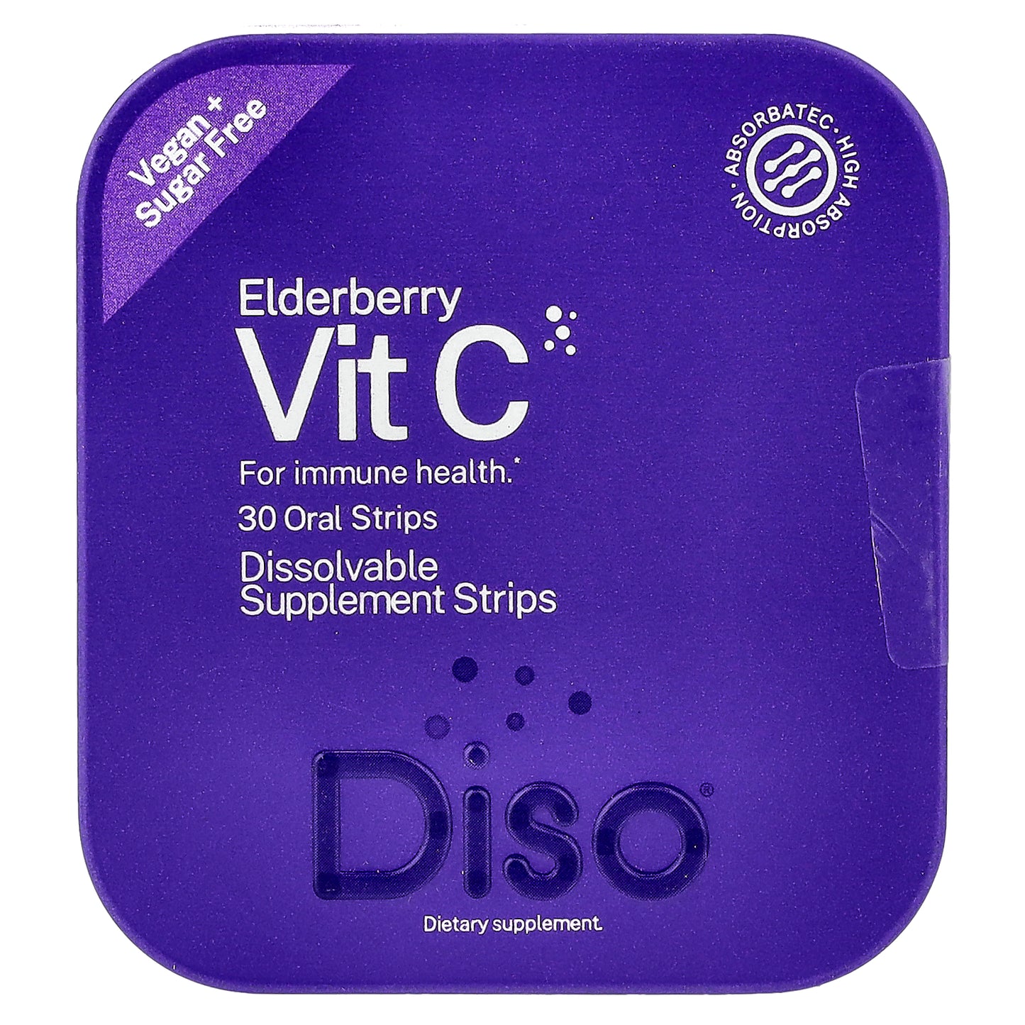 Diso, Vit C, Elderberry, 30 Oral Strips