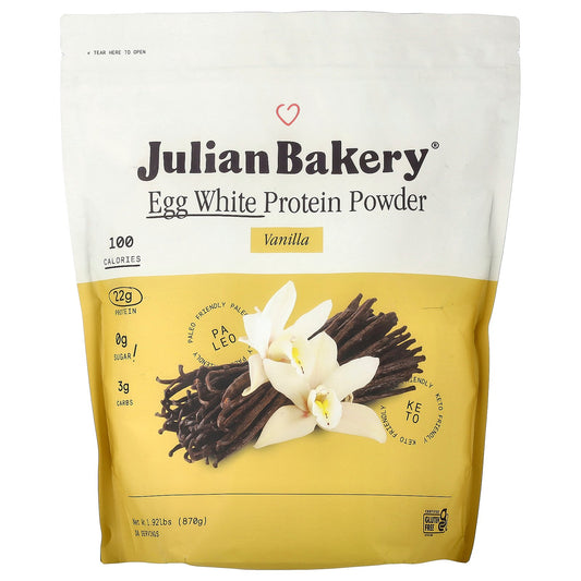 Julian Bakery, Egg White Protein Powder, Vanilla, 1.92 lbs (870 g)