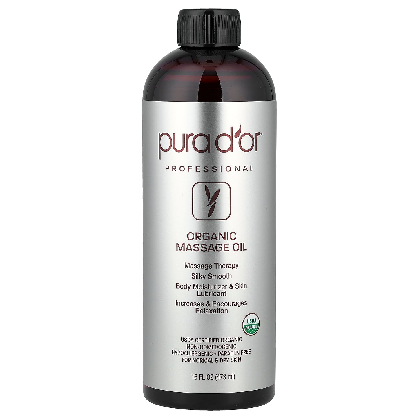 Pura D'or, Professional, Organic Massage Oil, 16 fl oz, (473 ml)