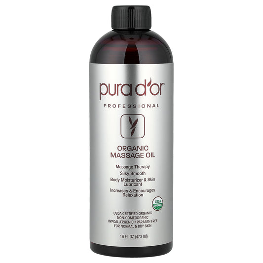 Pura D'or, Professional, Organic Massage Oil, 16 fl oz, (473 ml)