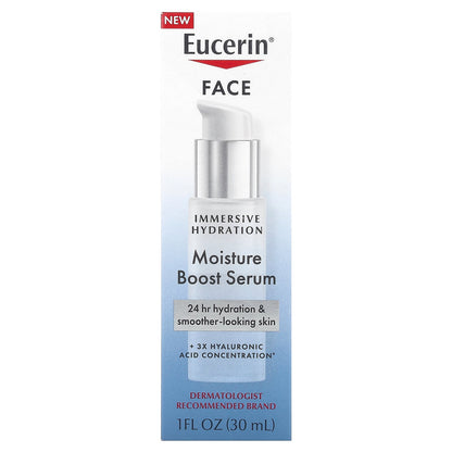 Eucerin, Face, Immersive Hydration, Moisture Boost Serum, 1 fl oz (30 ml)