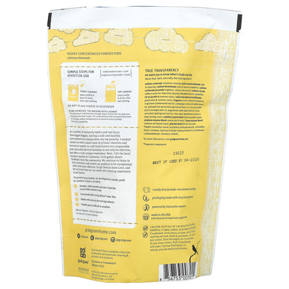 Grab Green, Newborn Baby Laundry Detergent Pods, 0-4 Months, Calming Chamomile with Essential Oils, 30 Loads, 1.05 lbs (480 g)