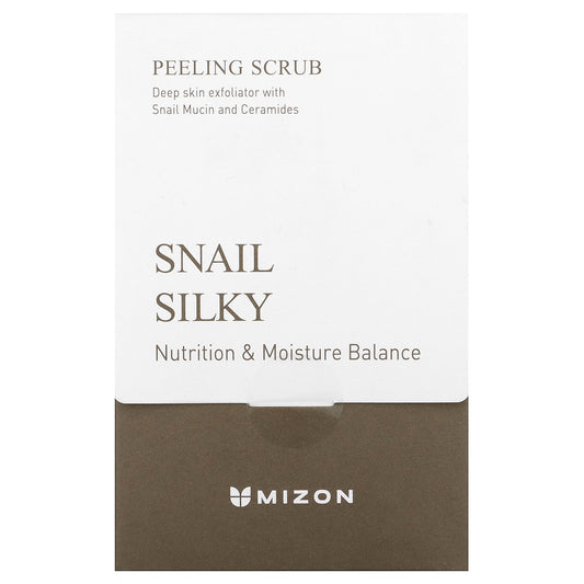 Mizon, Snail Silky, Peeling Scrub, Fragrance Free, 40 Packets, 7.0 oz (5 g) each