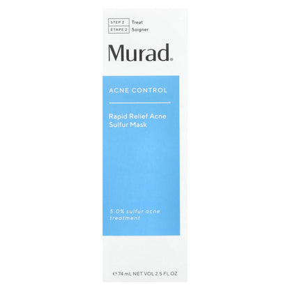 Murad, Acne Control, Rapid Relief Acne Sulfur Beauty Mask, 2.5 fl oz (74 ml)