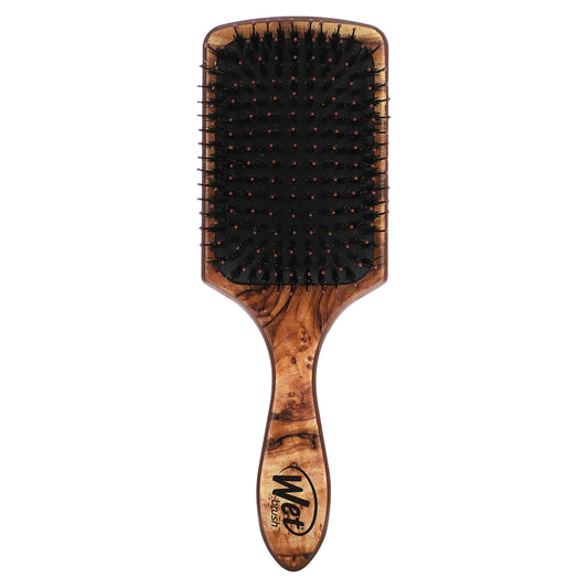 Wet Brush, Argan Oil Infused Paddle Shine Enhancer Brush, Brown, 1 Brush