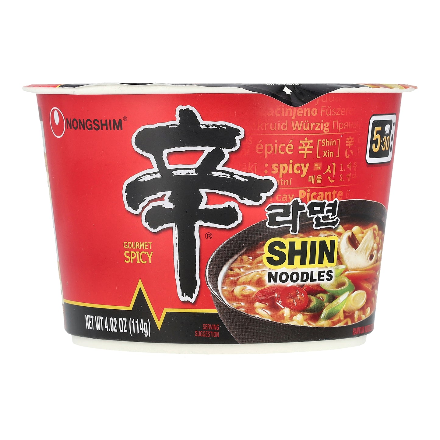 Nongshim, Shin Noodles, Gourmet Spicy, 4.02 oz (114 g)
