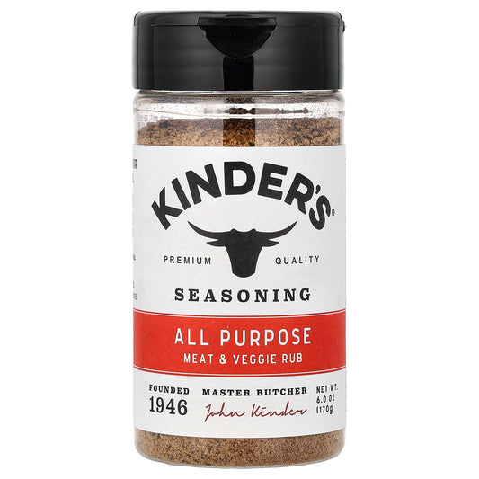 KINDER'S, Seasoning, All Purpose, Meat & Veggie Rub, 6 oz (170 g)