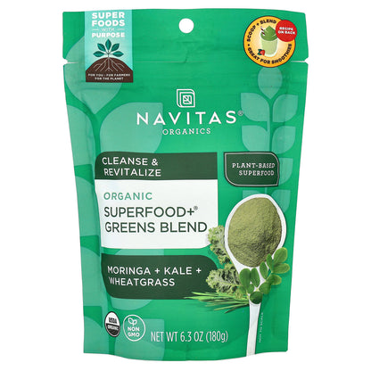 Navitas Organics, Organic Superfood+® Greens Blend, 6.3 oz (180 g)