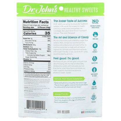 Dr. John's Healthy Sweets, Creamsicle Swirl Hard Candy, Blackberry, Blue Raspberry, Orange, Peach, & Strawberry, Sugar Free, 3.85 oz (109 g)