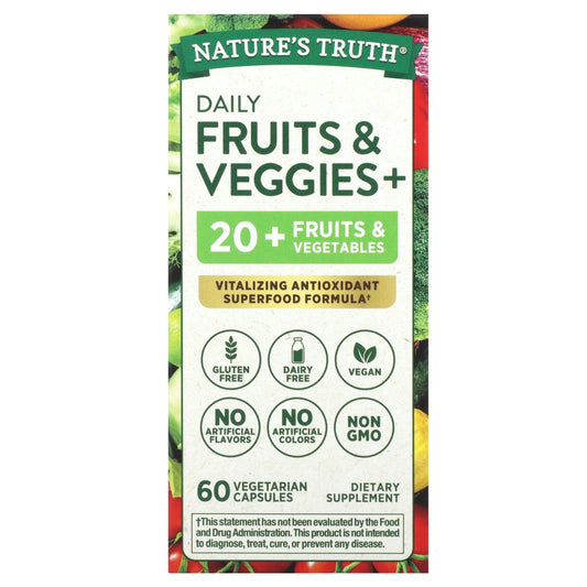 Nature's Truth, Daily Fruit & Veggies +, 60 Vegetarian Capsules