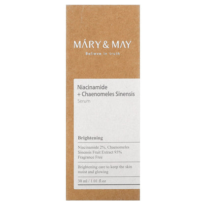 Mary & May, Niacinamide + Chaenomeles Sinensis, Serum, 1.01 fl oz (30 ml)