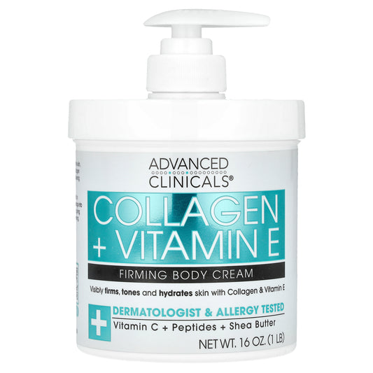 Advanced Clinicals, Collagen + Vitamin E, Firming Body Cream, 16 oz