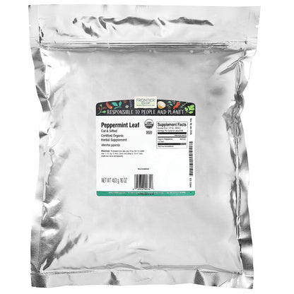 Frontier Co-op, Organic Cut & Sifted Peppermint Leaf, 16 oz (453 g)