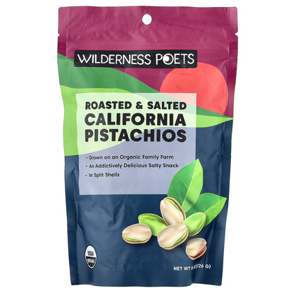 Wilderness Poets, California Pistachios, Roasted & Salted , 8 oz (226 g)