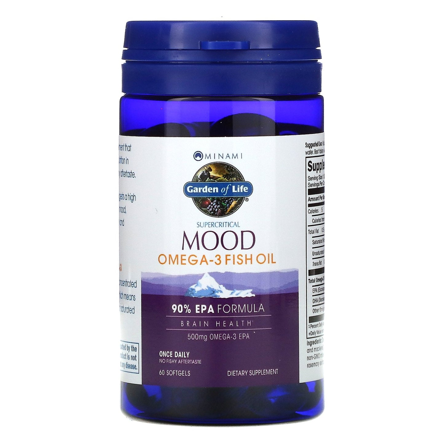 Minami Nutrition, Supercritical Mood Omega-3 Fish Oil, 500 mg, 60 Softgels