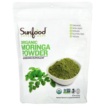 Sunfood, Organic Moringa Powder, 8 oz (227 g)