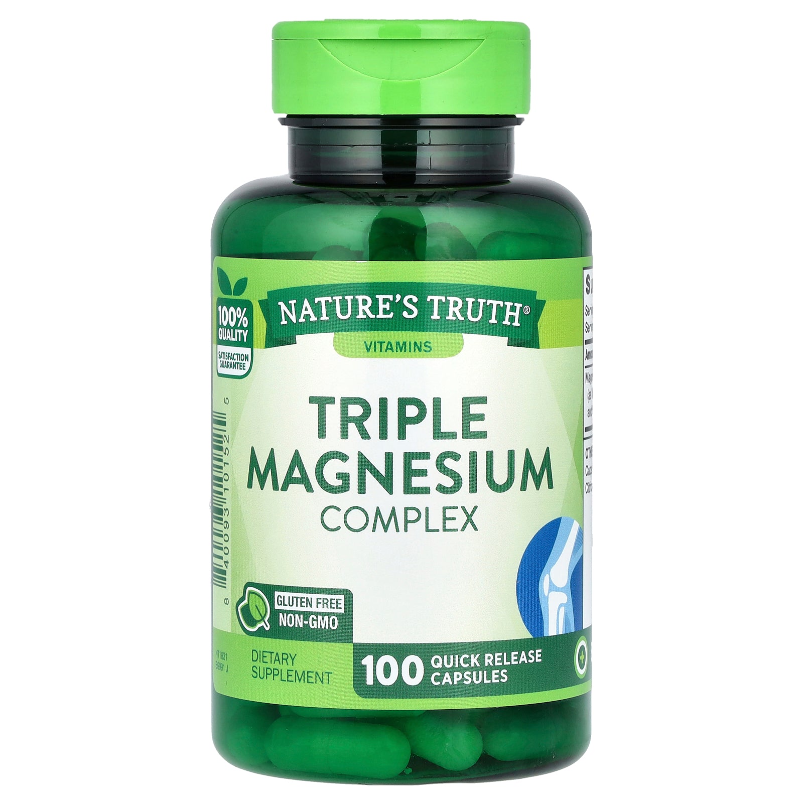 Nature's Truth, Triple Magnesium Complex, 100 Quick Release Capsules (420 mg per Capsule)