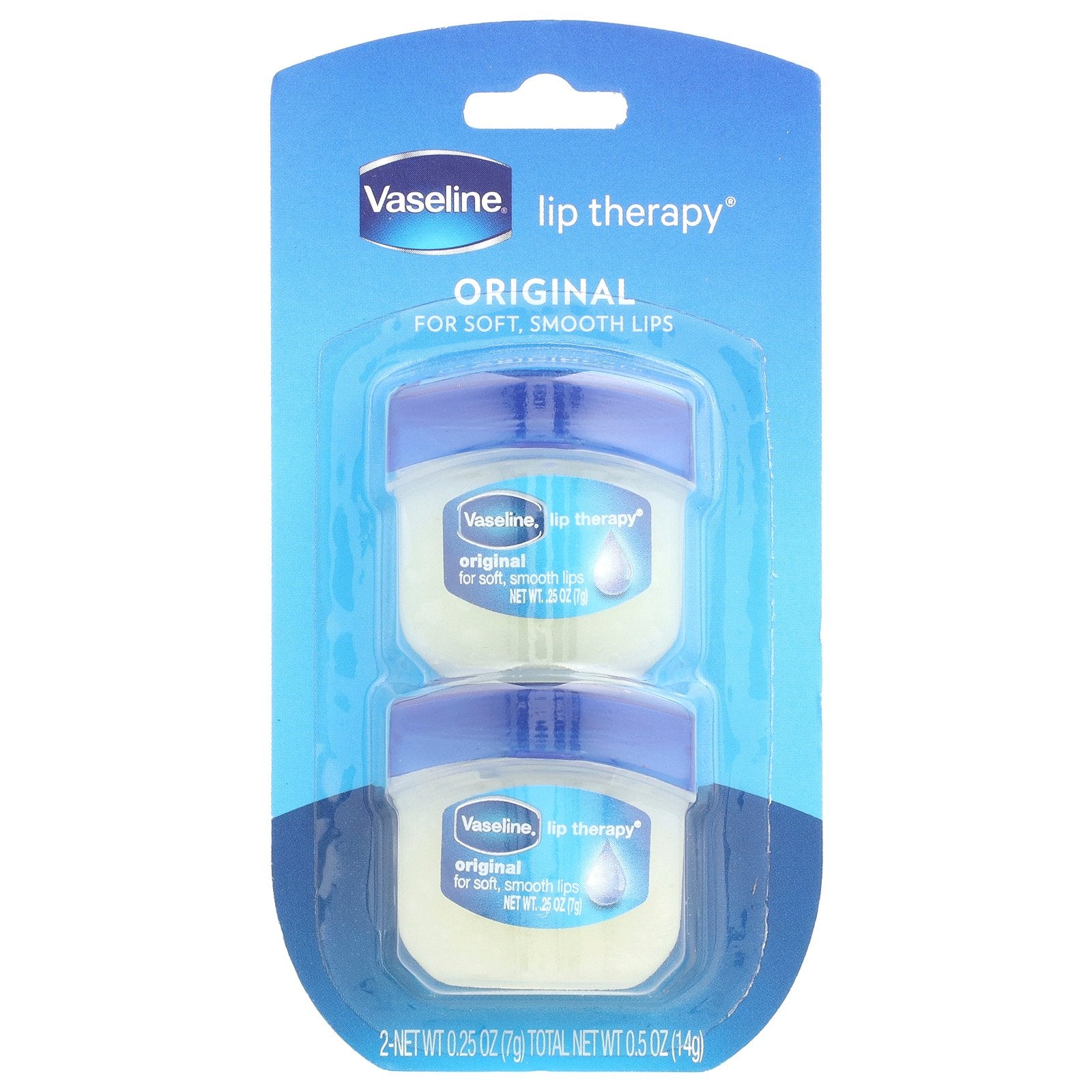 Vaseline, Lip Therapy®, Original Lip Balm, 2 Pack, 0.25 oz (7 g) Each