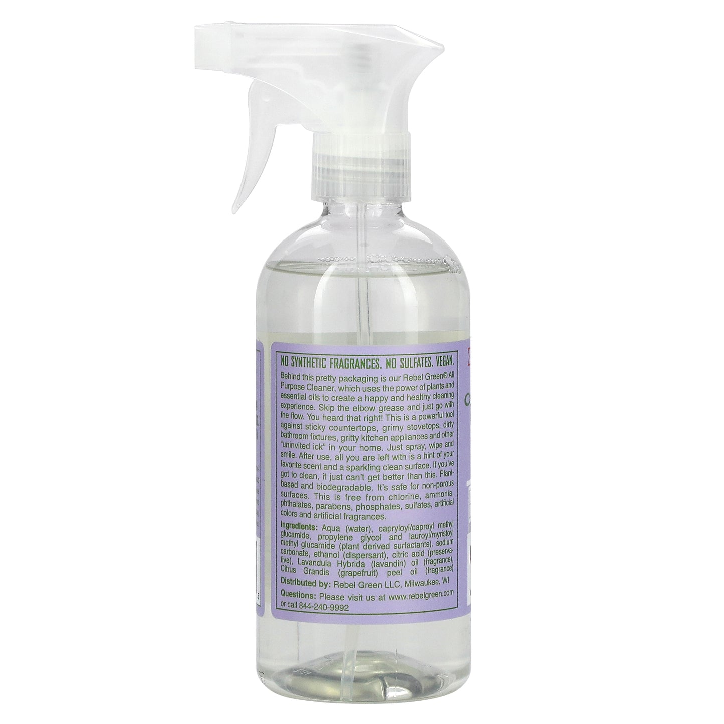 Rebel Green, All Purpose Spray, Lavender & Grapefruit, 16 fl oz (473 ml)