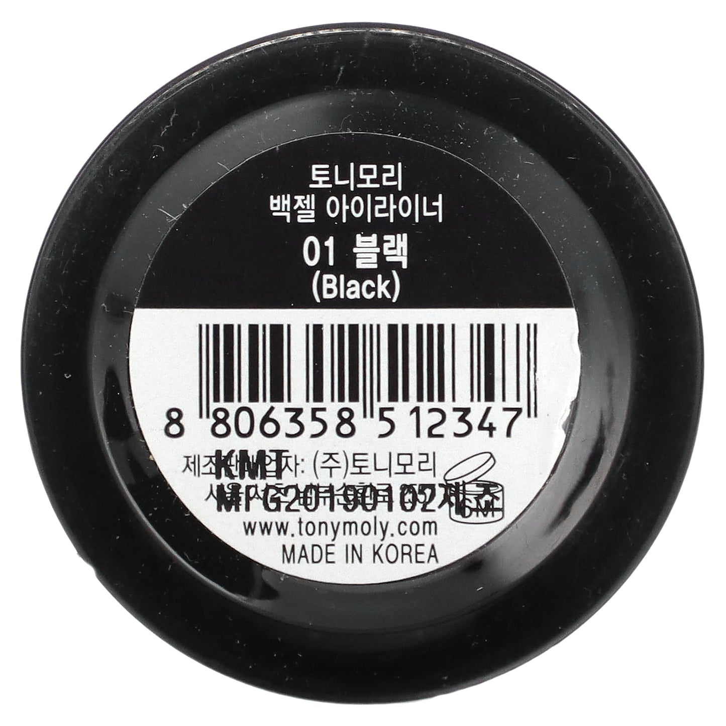 TonyMoly, Back Gel Eyeliner, 01 Black, 4 g