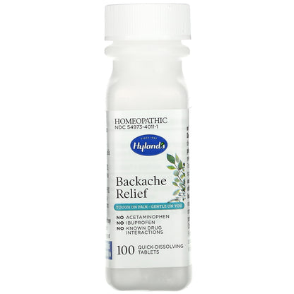 Hyland's Naturals, Backache Relief, 100 Quick-Dissolving Tablets