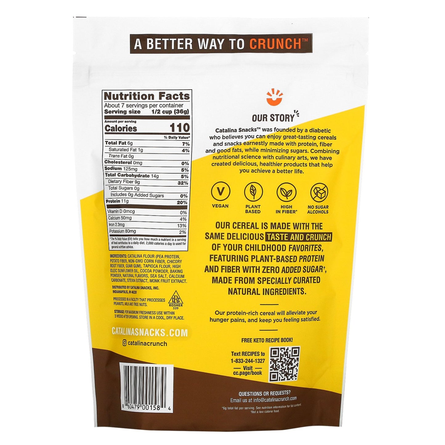 Catalina Crunch, Keto Friendly Cereal, Chocolate Banana, 9 oz (255 g)