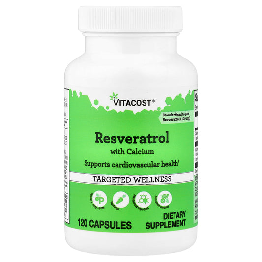 Vitacost, Resveratrol With Calcium, 120 Capsules