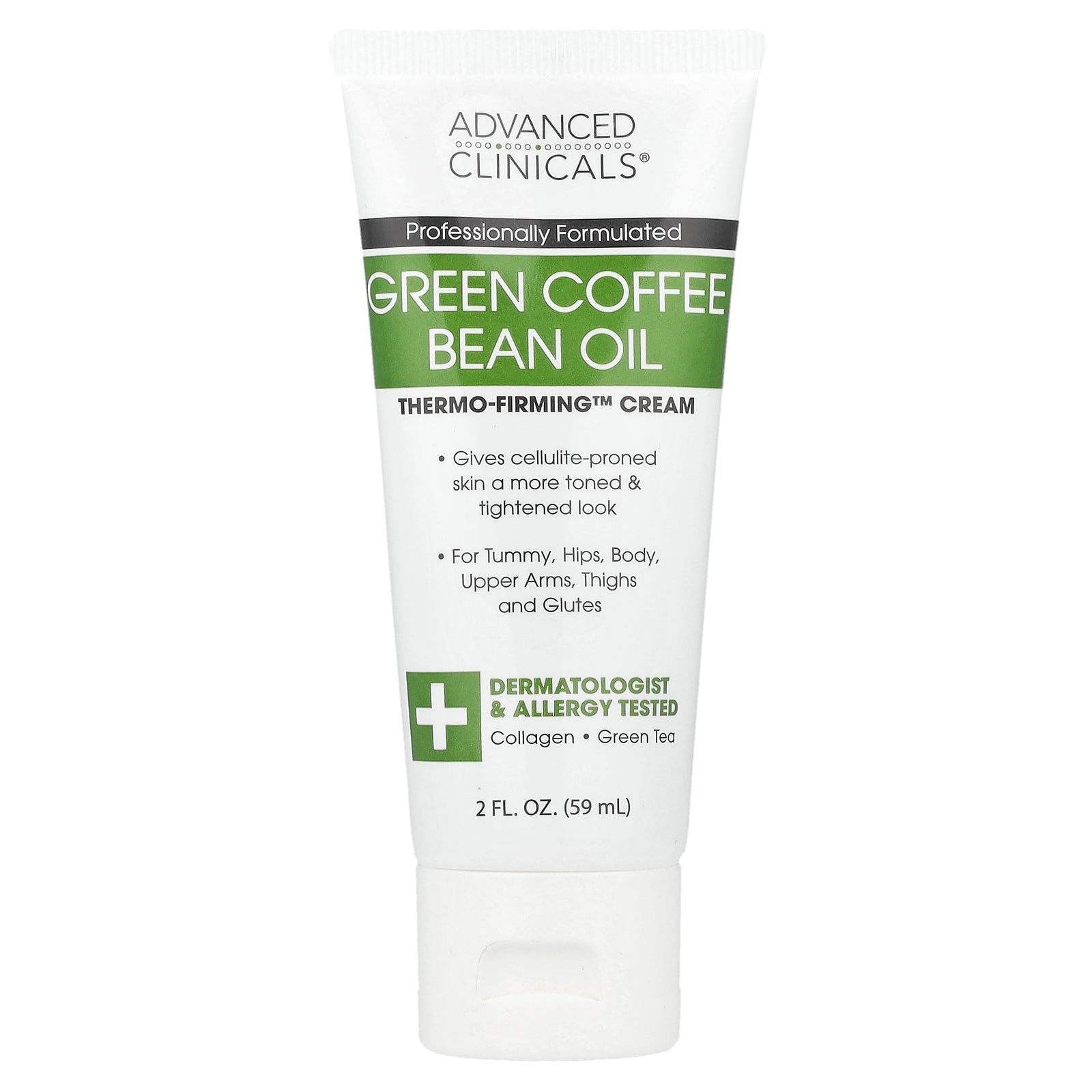 Advanced Clinicals, Thermo-Firming™ Cream, Green Coffee Bean Oil, 2 fl oz (59 ml)