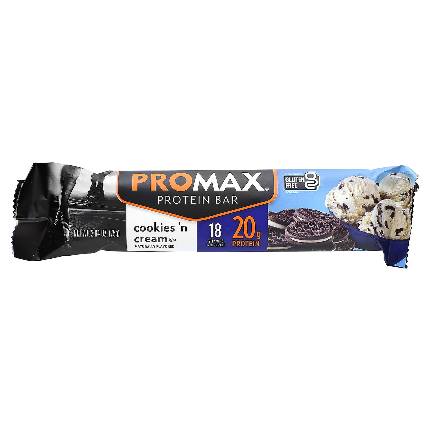 NuGo Nutrition, ProMax Protein Bar, Cookies 'n Cream, 12 Bars, 2.64 oz (75 g) Each