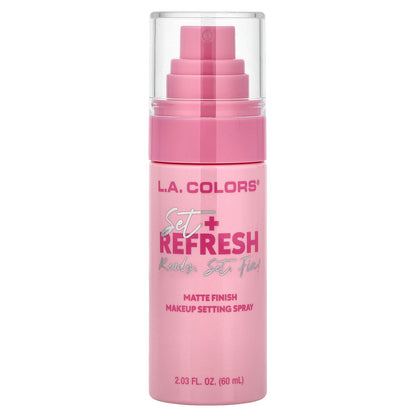 L.A. Colors, Set + Refresh, Makeup Setting Spray, CSS338 Matte, 2.03 fl oz (60 ml)