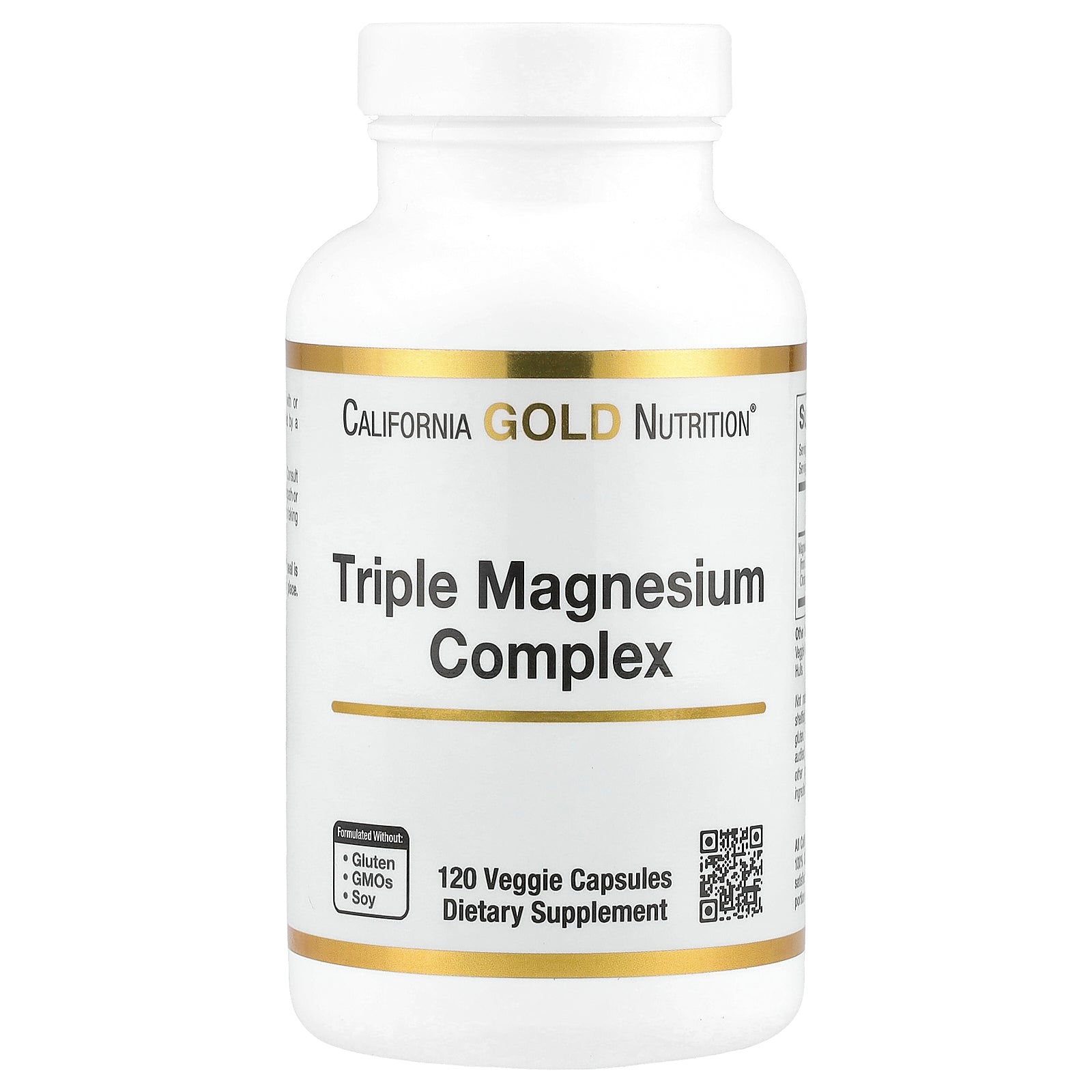 California Gold Nutrition, Triple Magnesium Complex, 120 Veggie Capsules